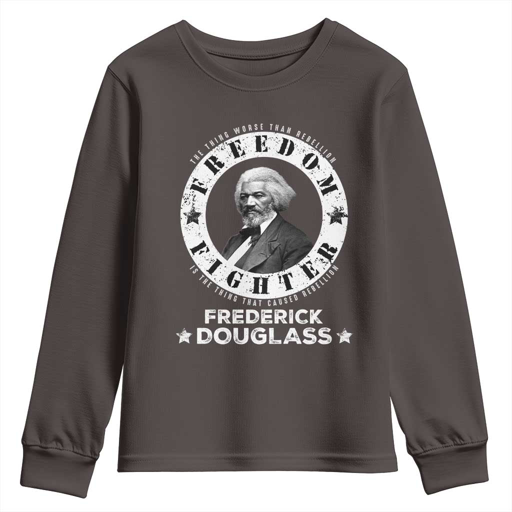 Frederick Douglass Youth Sweatshirt The Thing Worse Than Rebellion Is The Thing That Causes Rebellion TS09