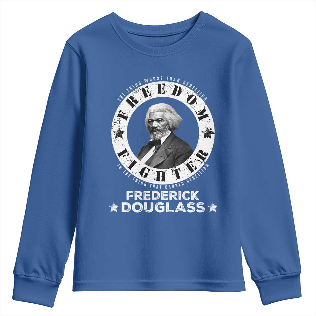 Frederick Douglass Youth Sweatshirt The Thing Worse Than Rebellion Is The Thing That Causes Rebellion TS09