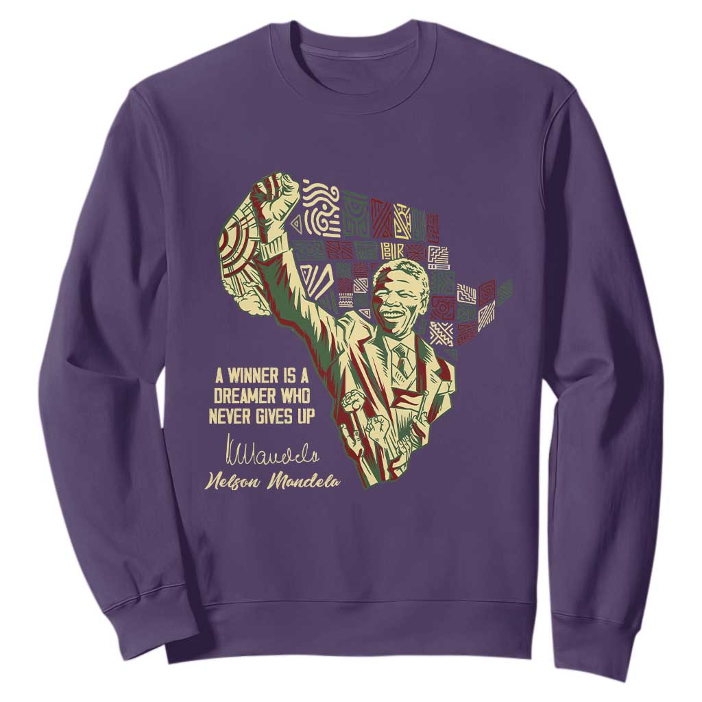 Nelson Mandela Sweatshirt A Winner Is A Dreamer Who Never Gives Up TS09