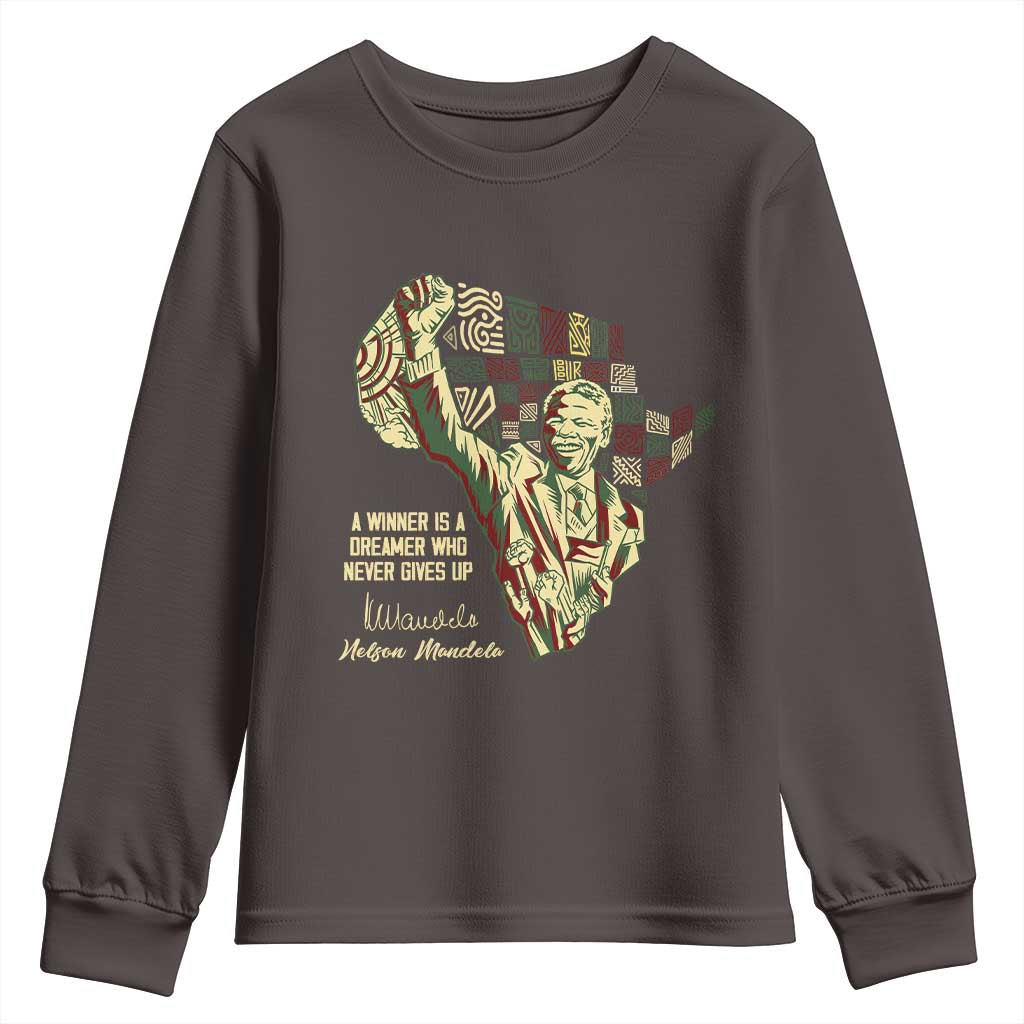 Nelson Mandela Youth Sweatshirt A Winner Is A Dreamer Who Never Gives Up TS09