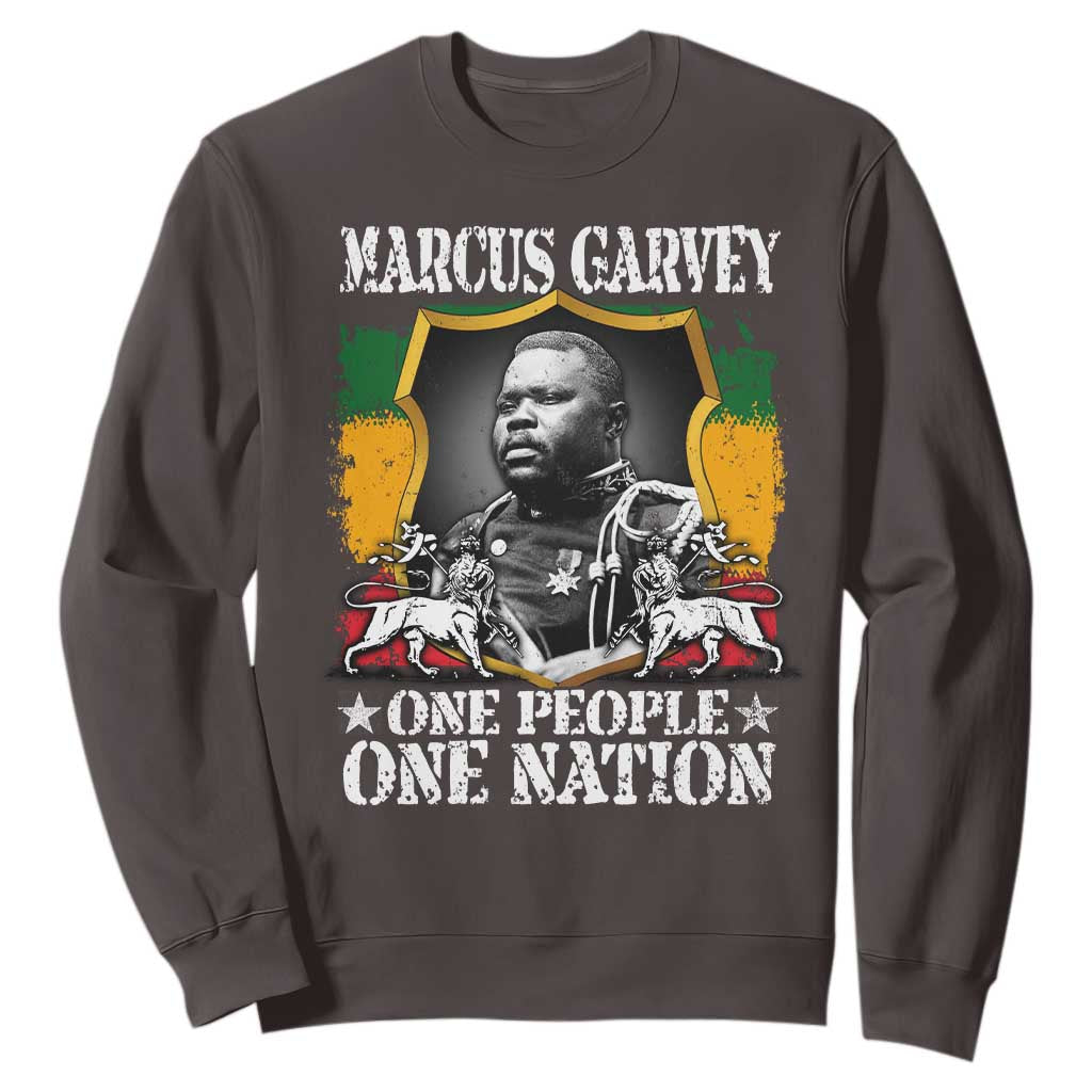 Marcus Garvey Sweatshirt One People One Nation Jamaica Legends Rasta TS09