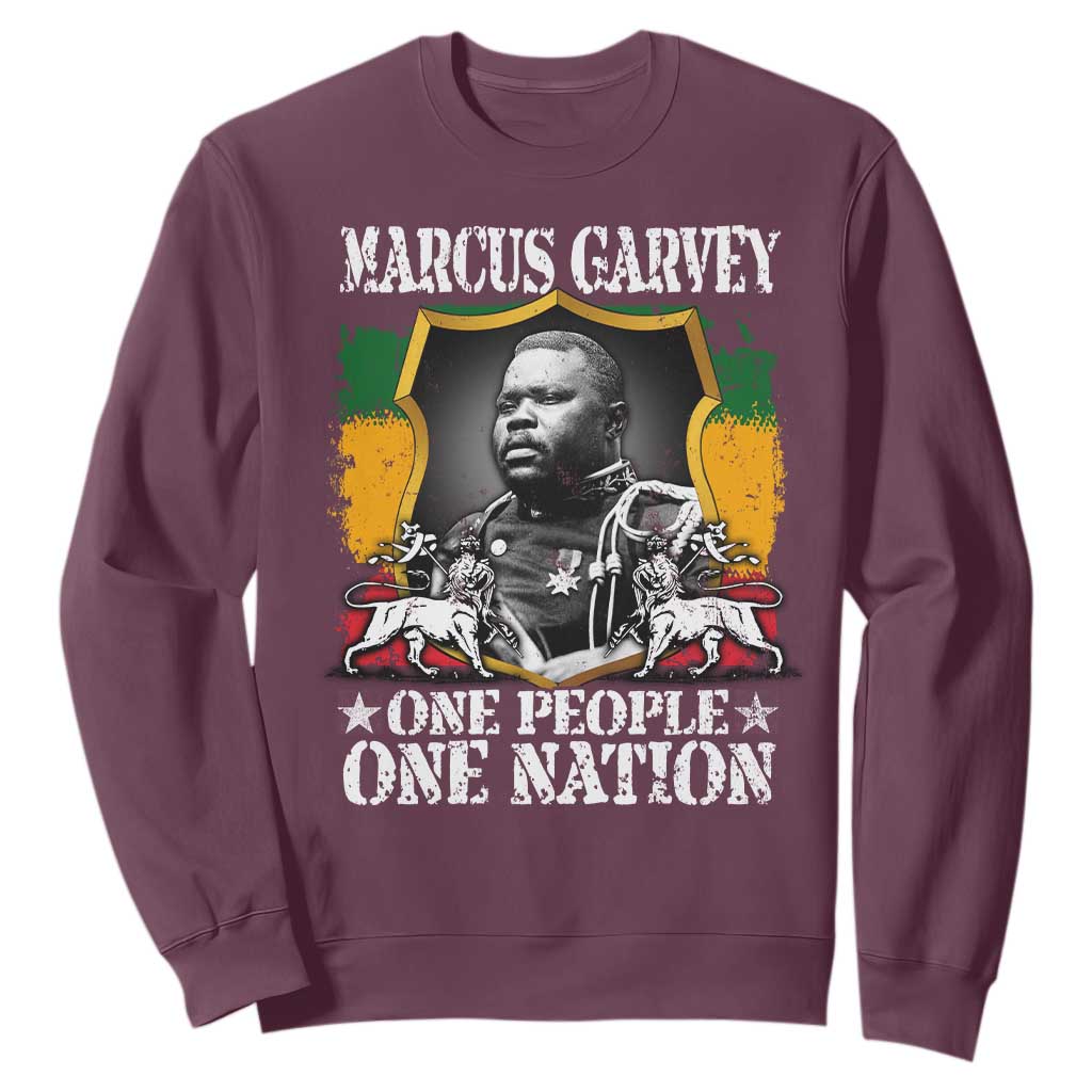 Marcus Garvey Sweatshirt One People One Nation Jamaica Legends Rasta TS09