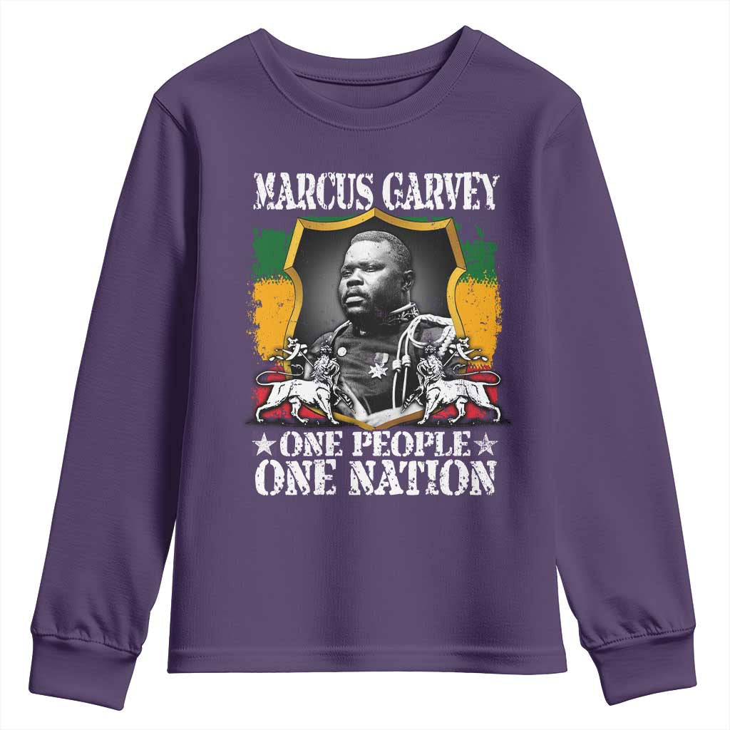 Marcus Garvey Youth Sweatshirt One People One Nation Jamaica Legends Rasta TS09