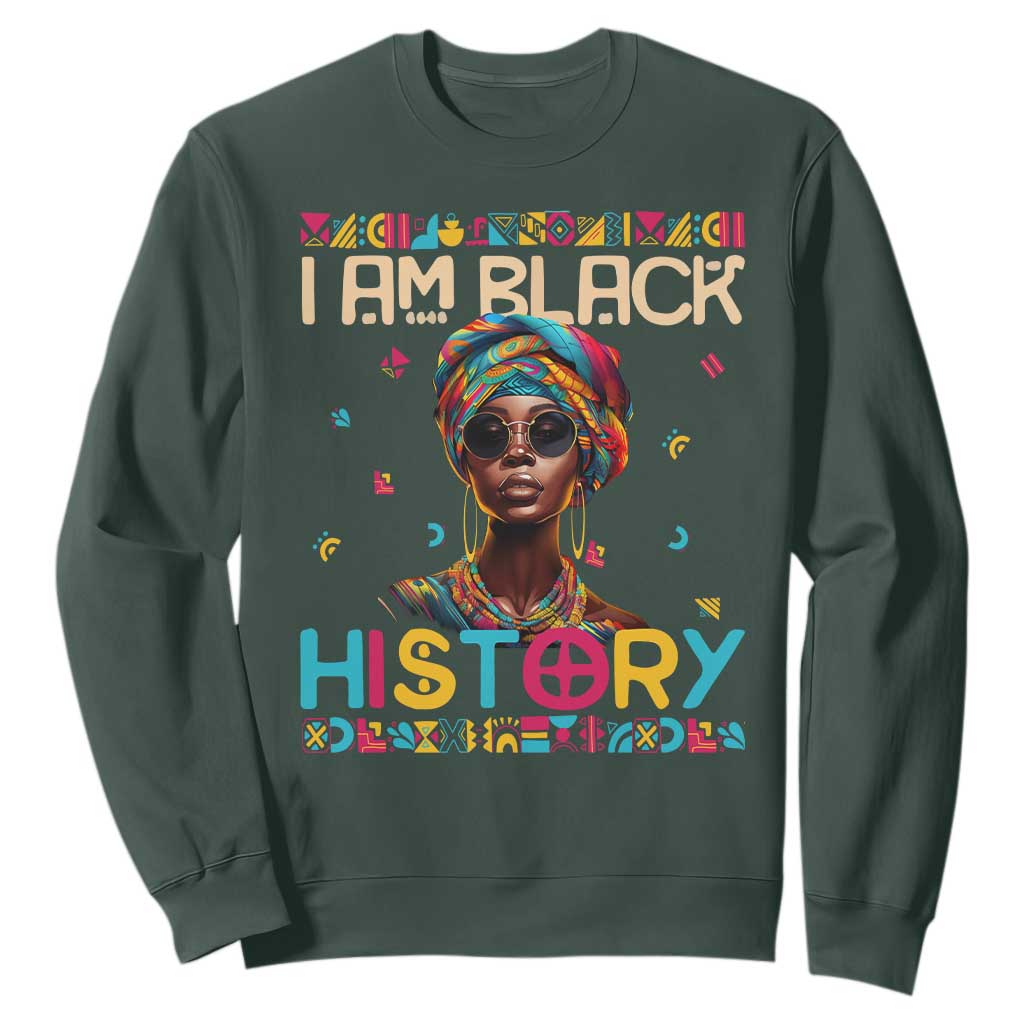 I Am Black History Sweatshirt African American Women Pretty TS09