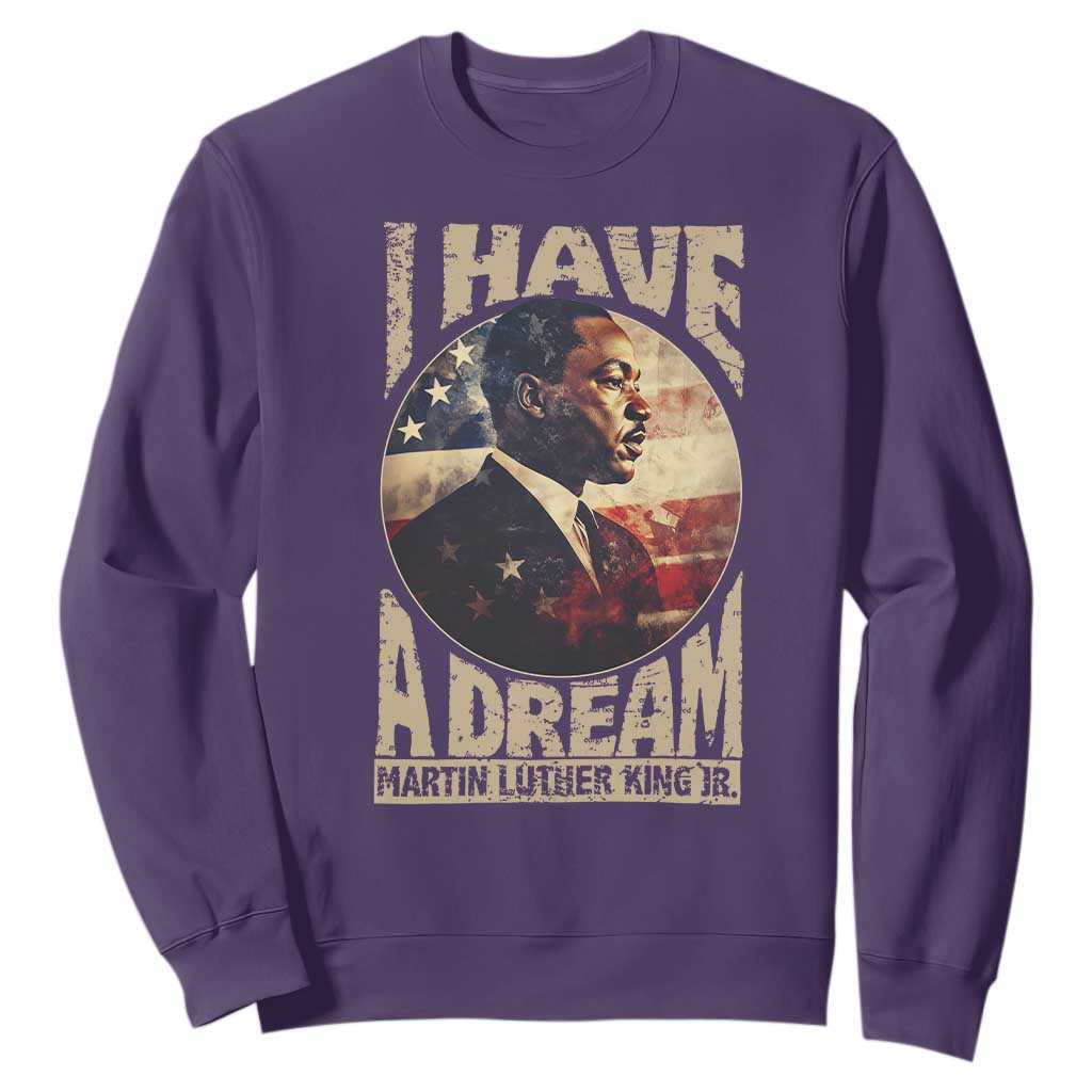Martin Luther King Jr Sweatshirt I Have A Dream American Flag Black History MLK Day TS09