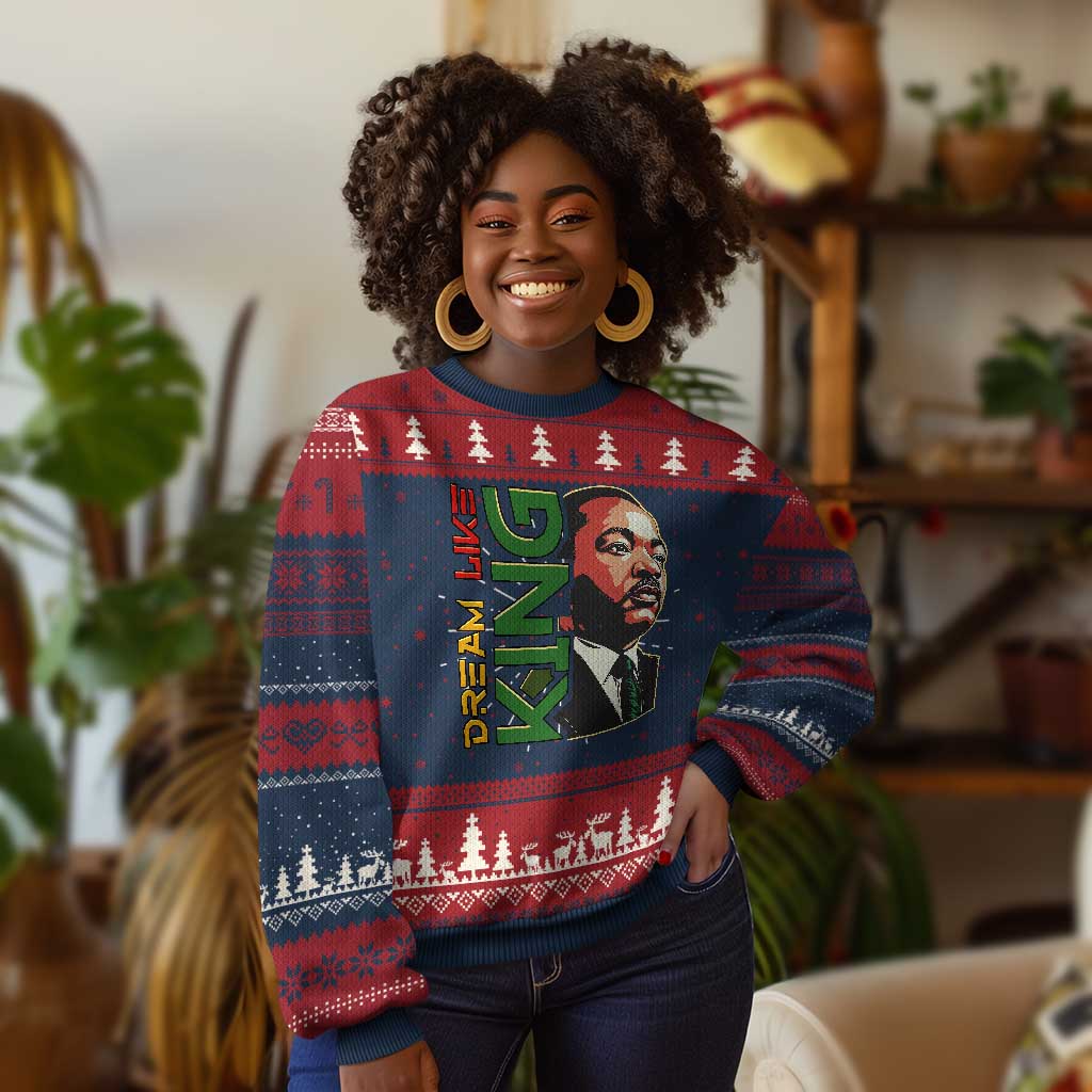 Martin Luther King Jr Ugly Christmas Sweater Dream Like King MLK Day Black History TS09