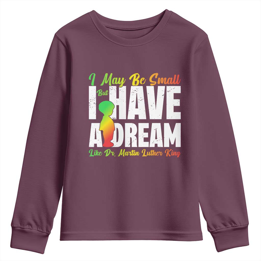 Martin Luther King Jr Youth Sweatshirt I May Be Small But I Have A Dream Like King TS09