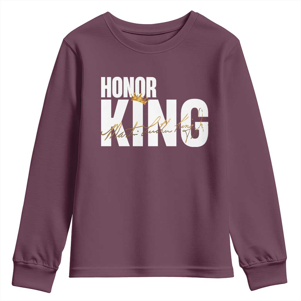 Martin Luther King Jr Day Youth Sweatshirt Honoring The King MLK TS09