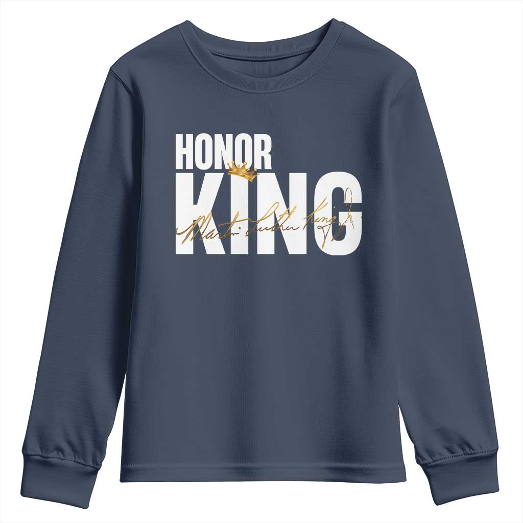 Martin Luther King Jr Day Youth Sweatshirt Honoring The King MLK TS09