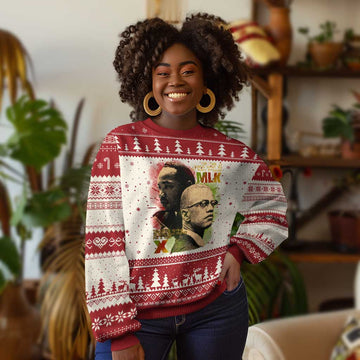 Martin Luther King Jr Malcolm X Ugly Christmas Sweater The Time Is Always Right Prepare For Future Today TS09