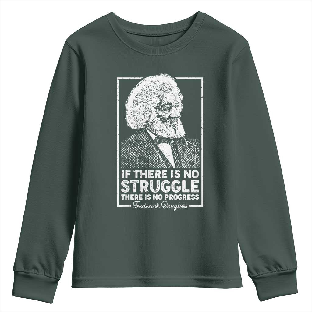 Frederick Douglass Youth Sweatshirt If There Is No Struggle There Is No Progress Black Civil Rights BHM TS09