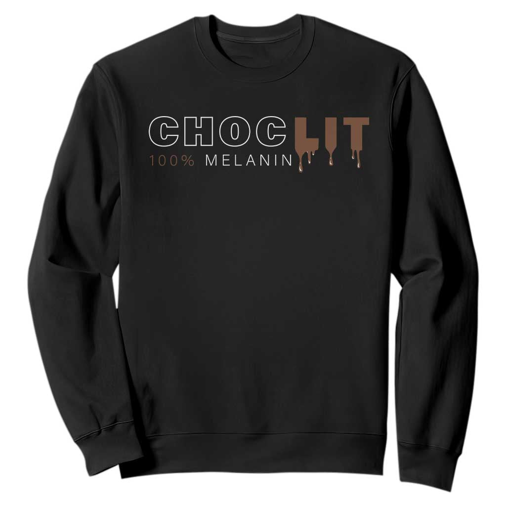 Black Pride Sweatshirt Choclit 100% Melanin African American Afro TS09