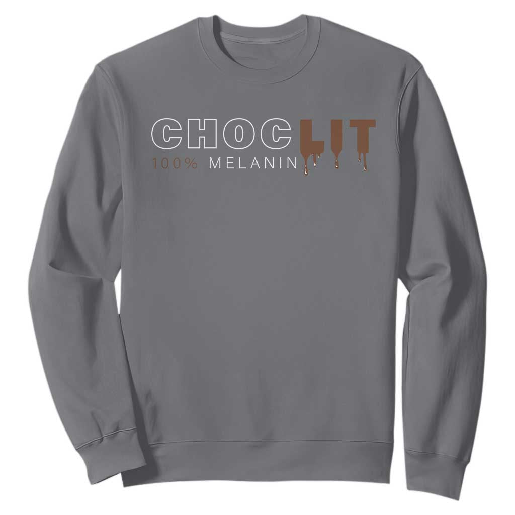 Black Pride Sweatshirt Choclit 100% Melanin African American Afro TS09