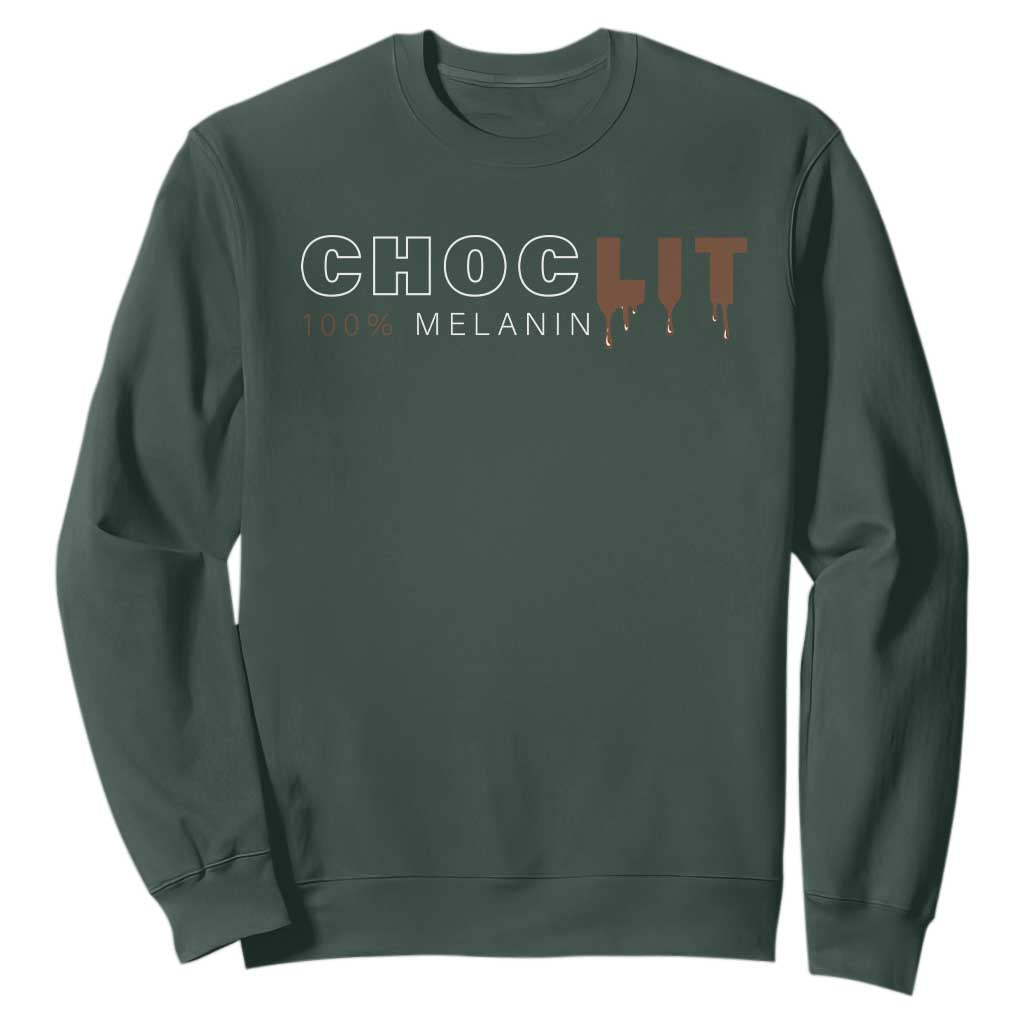 Black Pride Sweatshirt Choclit 100% Melanin African American Afro TS09