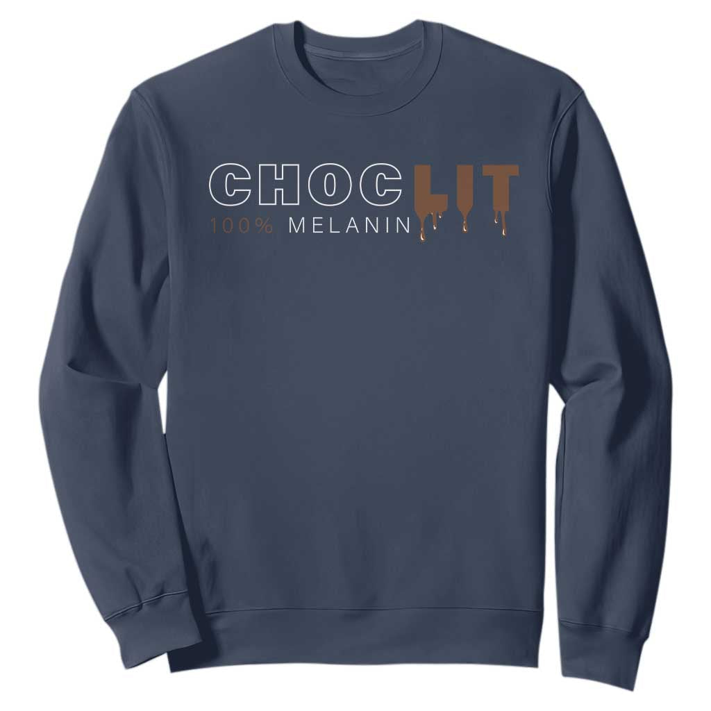 Black Pride Sweatshirt Choclit 100% Melanin African American Afro TS09