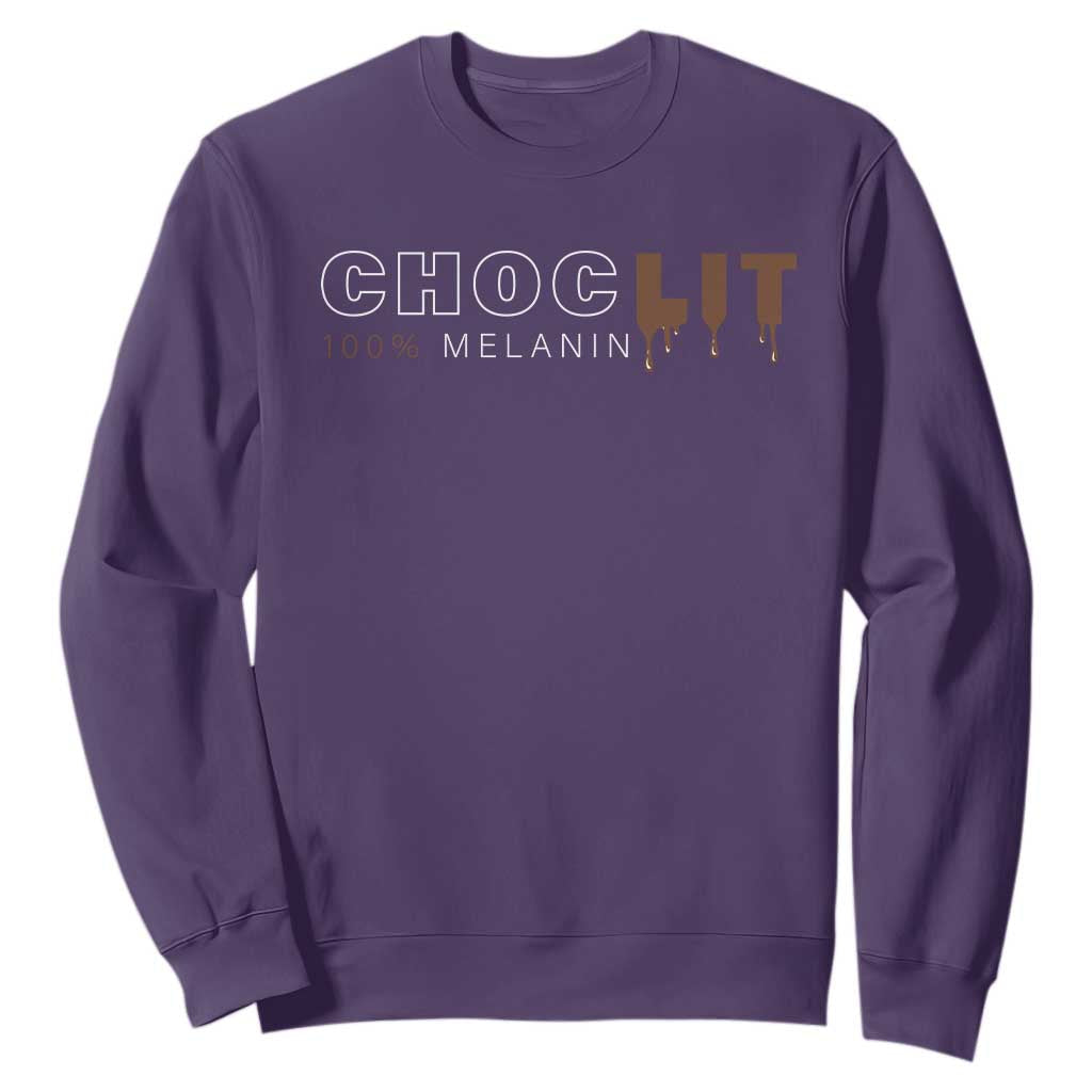 Black Pride Sweatshirt Choclit 100% Melanin African American Afro TS09
