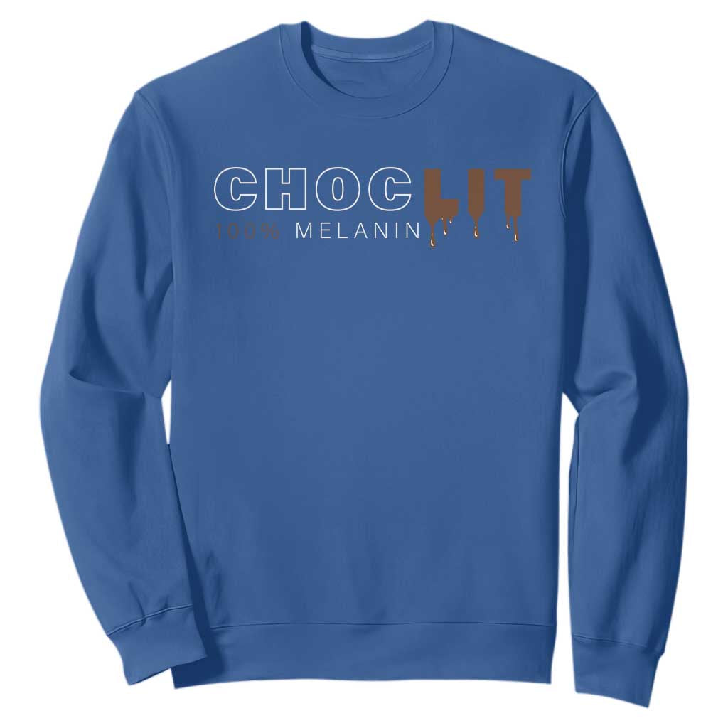 Black Pride Sweatshirt Choclit 100% Melanin African American Afro TS09