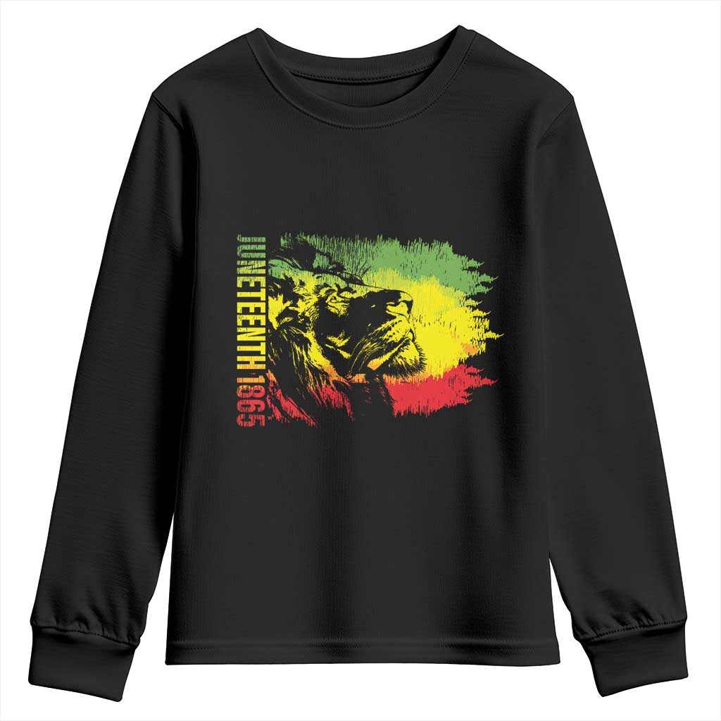 Juneteenth Youth Sweatshirt 1865 African American Lion King TS09