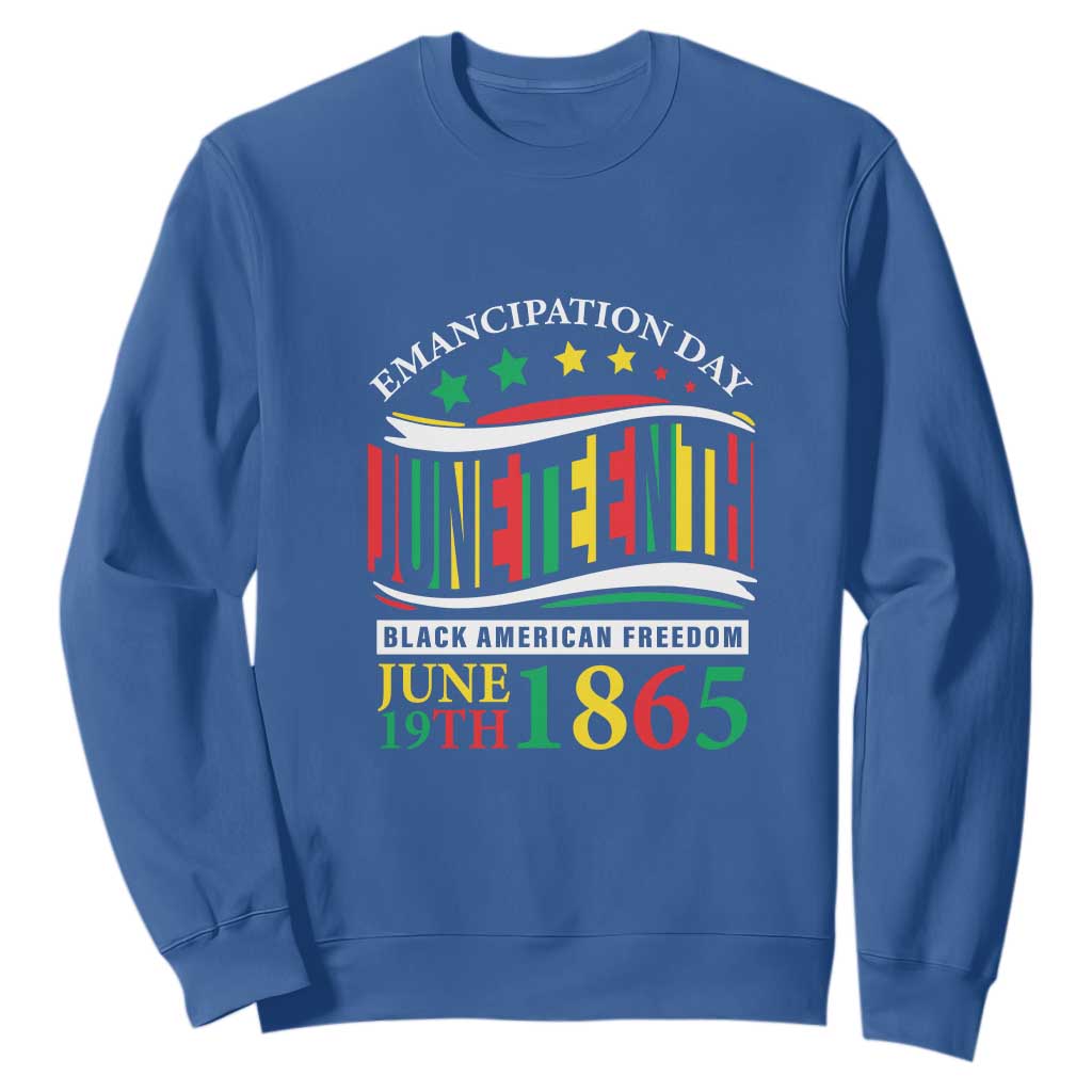 1865 Juneteenth Sweatshirt Emancipation Day Black American Freedom Black Pride TS09