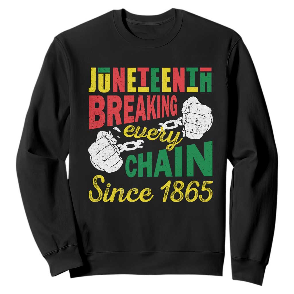 Juneteenth Sweatshirt Breaking Every Chain Since 1865 Black Pride TS09
