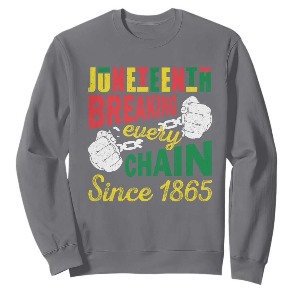 Juneteenth Sweatshirt Breaking Every Chain Since 1865 Black Pride TS09