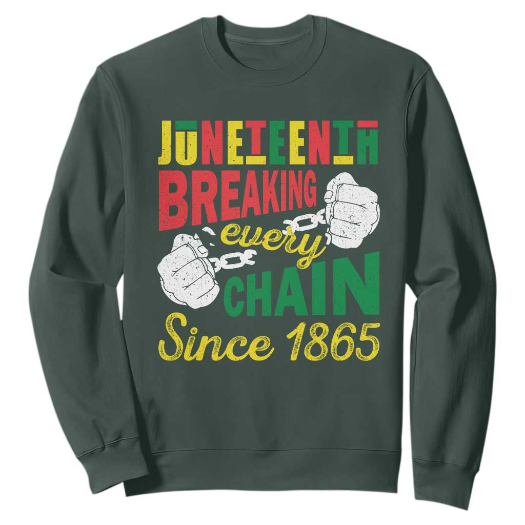 Juneteenth Sweatshirt Breaking Every Chain Since 1865 Black Pride TS09