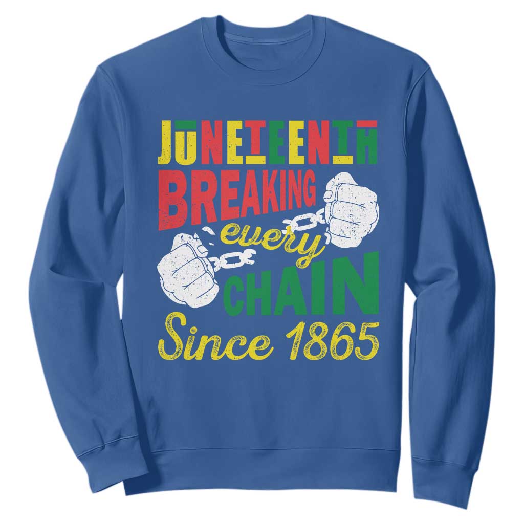 Juneteenth Sweatshirt Breaking Every Chain Since 1865 Black Pride TS09