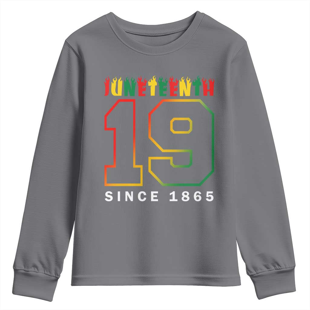 Melanin Black Freedom 1865 Juneteenth Youth Sweatshirt TS09