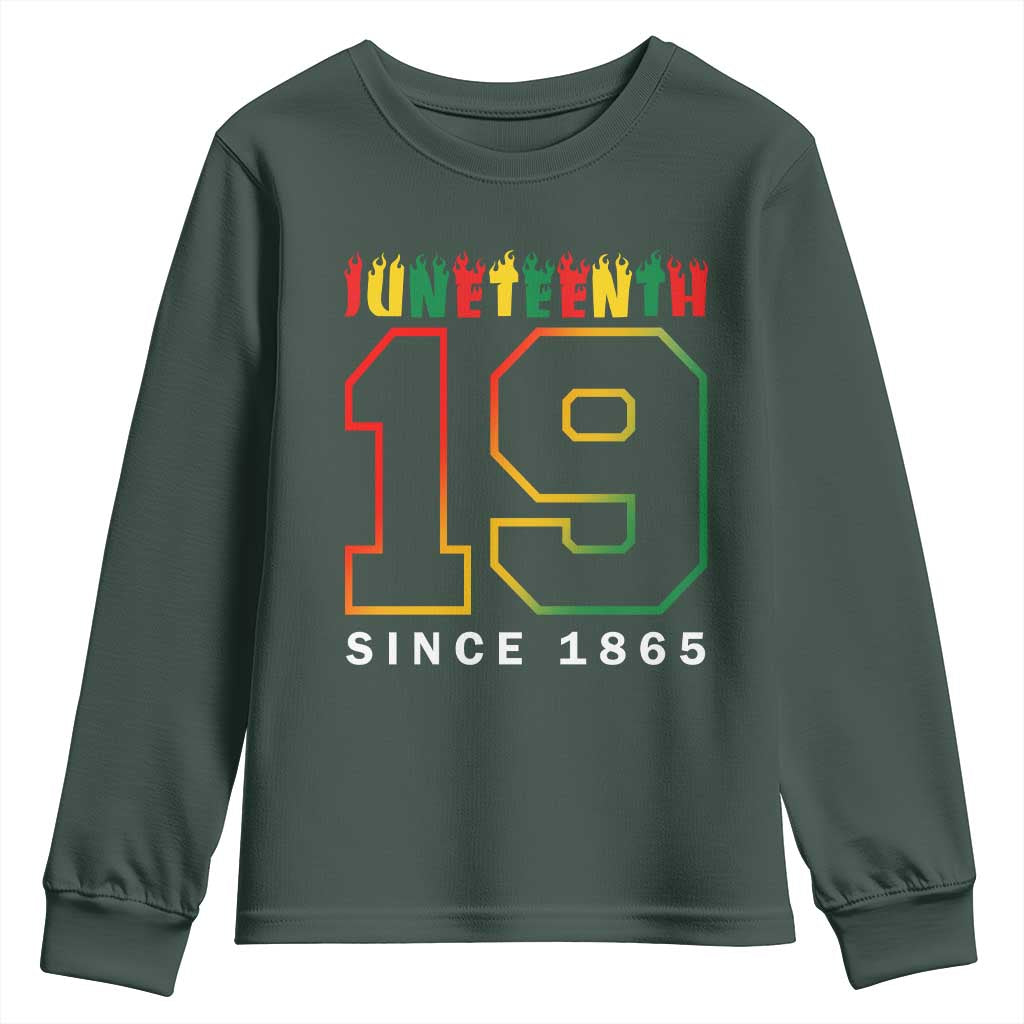 Melanin Black Freedom 1865 Juneteenth Youth Sweatshirt TS09