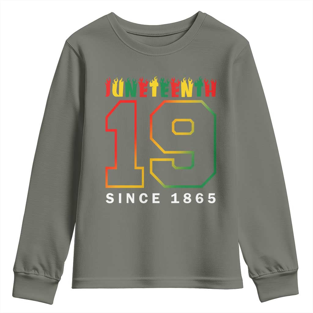 Melanin Black Freedom 1865 Juneteenth Youth Sweatshirt TS09