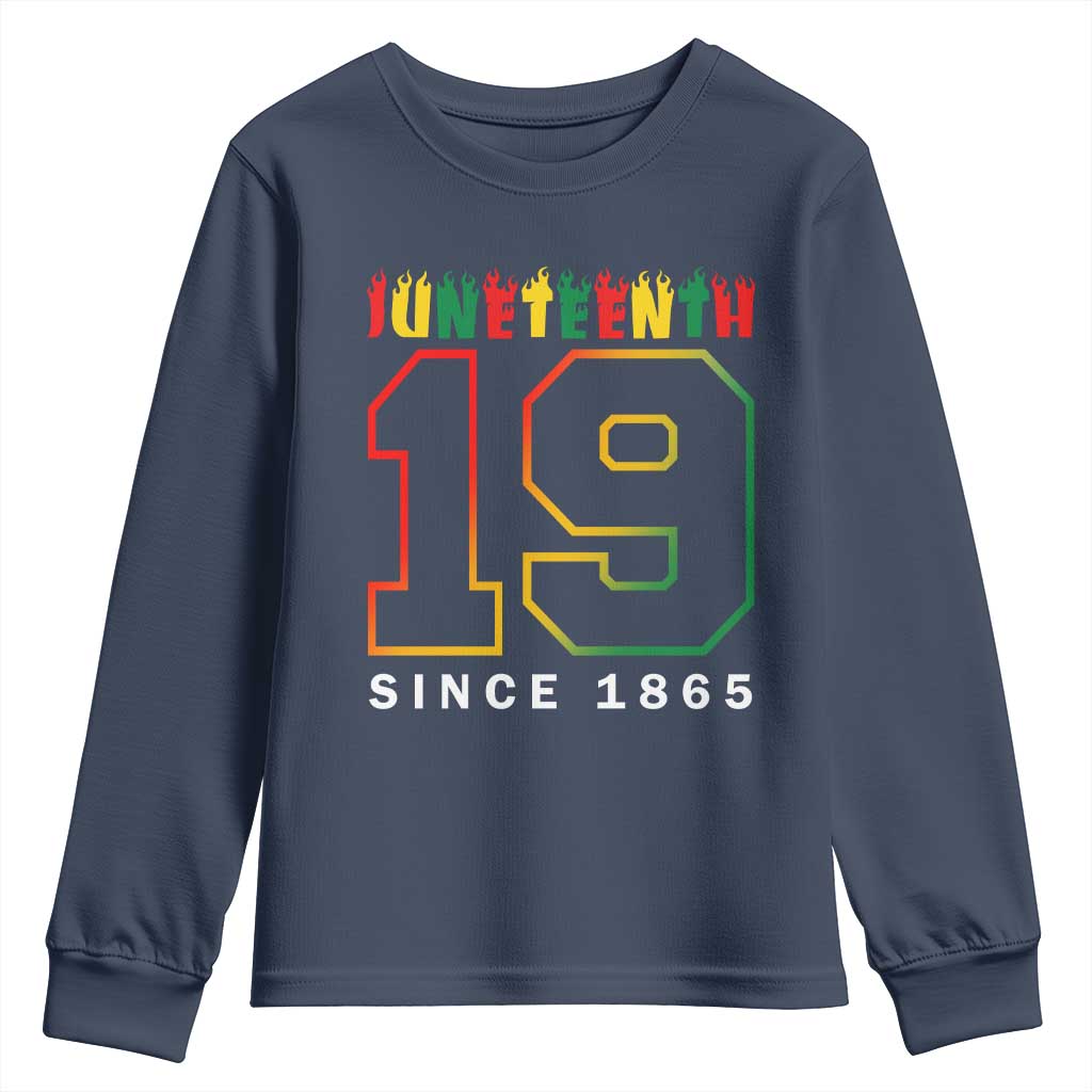 Melanin Black Freedom 1865 Juneteenth Youth Sweatshirt TS09