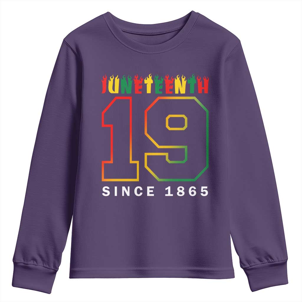 Melanin Black Freedom 1865 Juneteenth Youth Sweatshirt TS09