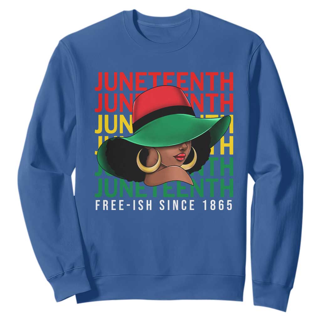 Juneteenth Sweatshirt Freeish Since 1865 Melanin Black Women Pride TS09