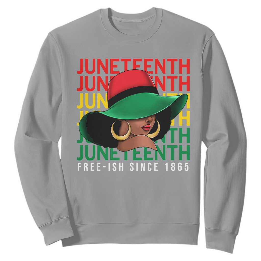 Juneteenth Sweatshirt Freeish Since 1865 Melanin Black Women Pride TS09
