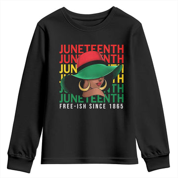 Juneteenth Youth Sweatshirt Freeish Since 1865 Melanin Black Women Pride TS09