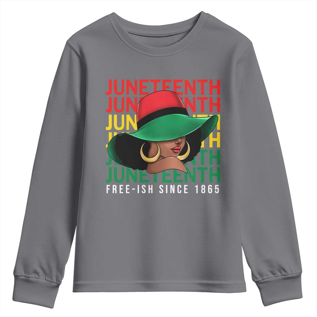 Juneteenth Youth Sweatshirt Freeish Since 1865 Melanin Black Women Pride TS09