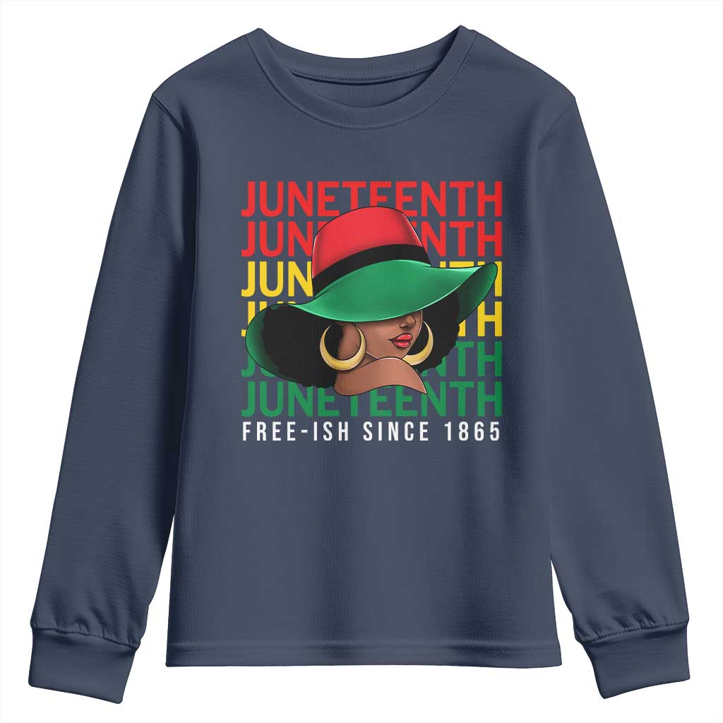 Juneteenth Youth Sweatshirt Freeish Since 1865 Melanin Black Women Pride TS09