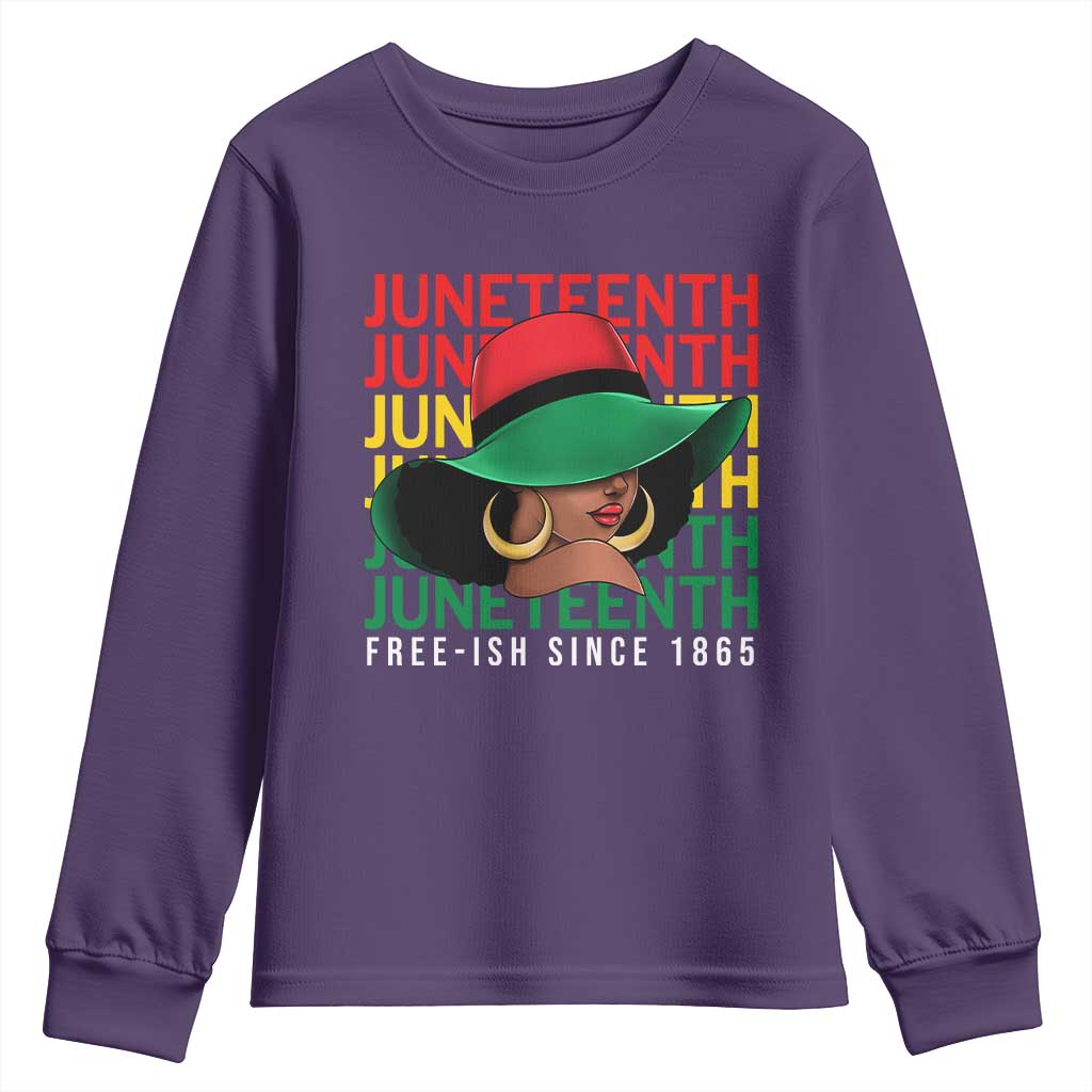 Juneteenth Youth Sweatshirt Freeish Since 1865 Melanin Black Women Pride TS09