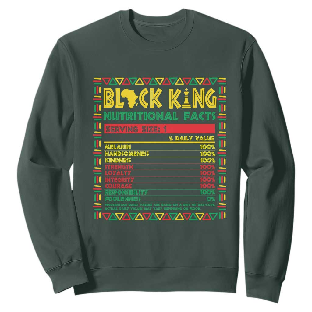 Juneteenth Sweatshirt Black King Nutritional Facts African American TS09