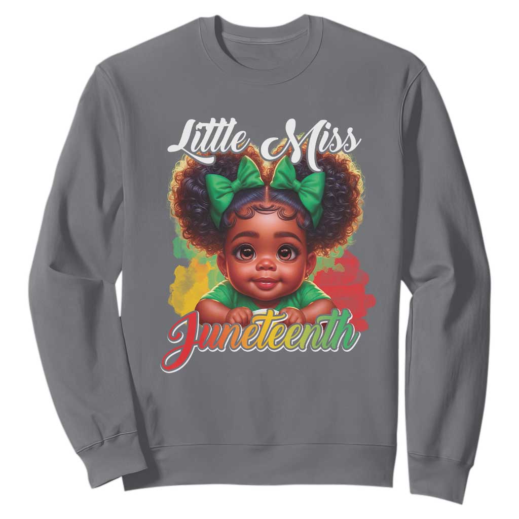 Juneteenth 1865 Sweatshirt Little Miss Cute Melanin Black Girls Kids TS09