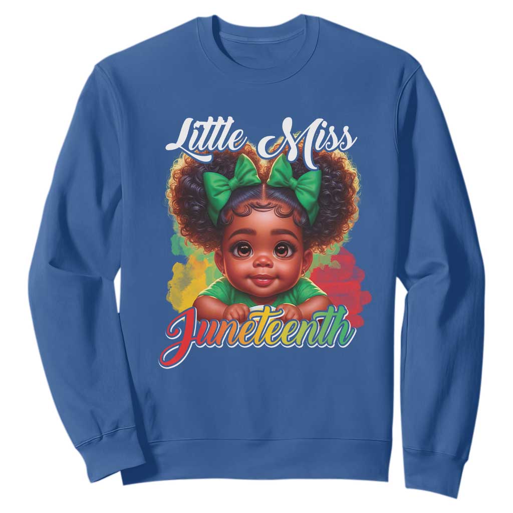 Juneteenth 1865 Sweatshirt Little Miss Cute Melanin Black Girls Kids TS09