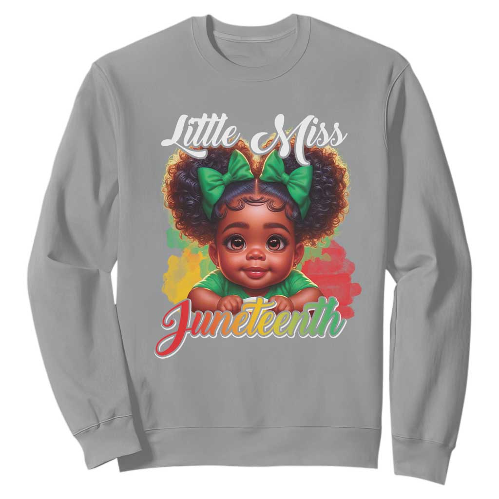 Juneteenth 1865 Sweatshirt Little Miss Cute Melanin Black Girls Kids TS09