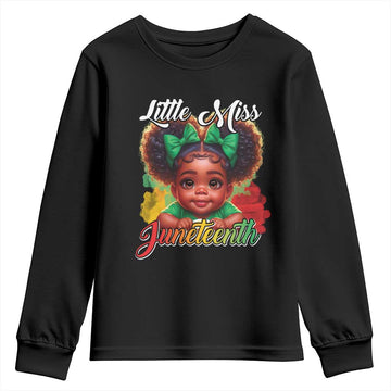 Juneteenth 1865 Youth Sweatshirt Little Miss Cute Melanin Black Girls Kids TS09