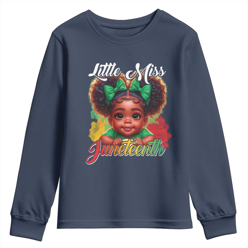 Juneteenth 1865 Youth Sweatshirt Little Miss Cute Melanin Black Girls Kids TS09