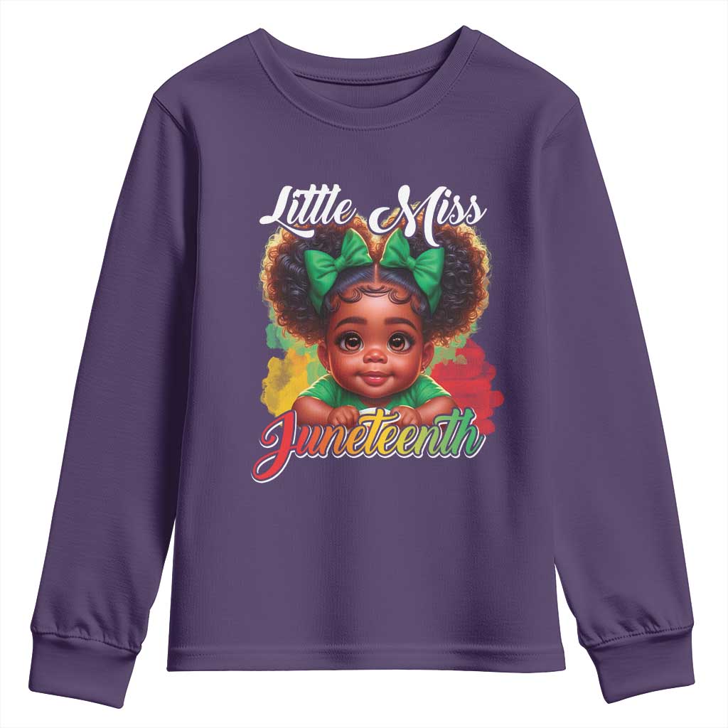 Juneteenth 1865 Youth Sweatshirt Little Miss Cute Melanin Black Girls Kids TS09