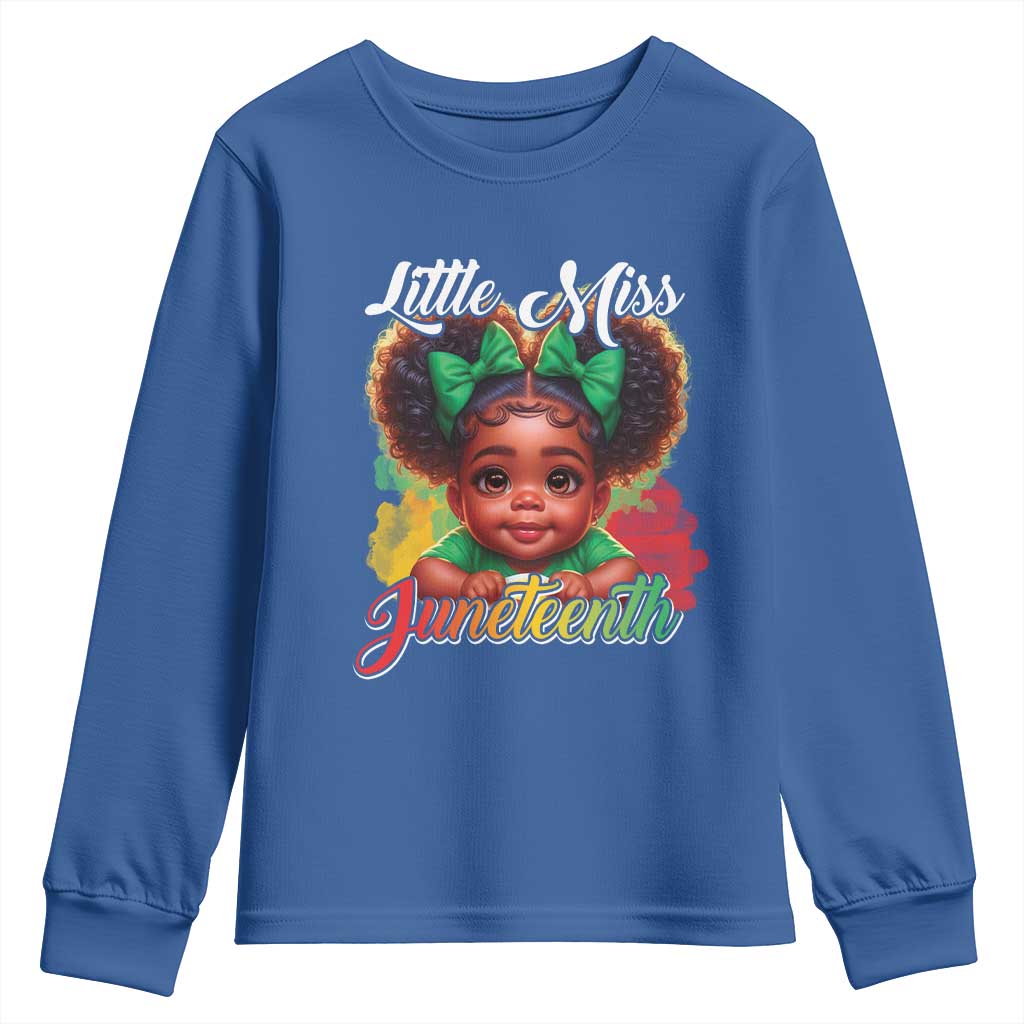Juneteenth 1865 Youth Sweatshirt Little Miss Cute Melanin Black Girls Kids TS09