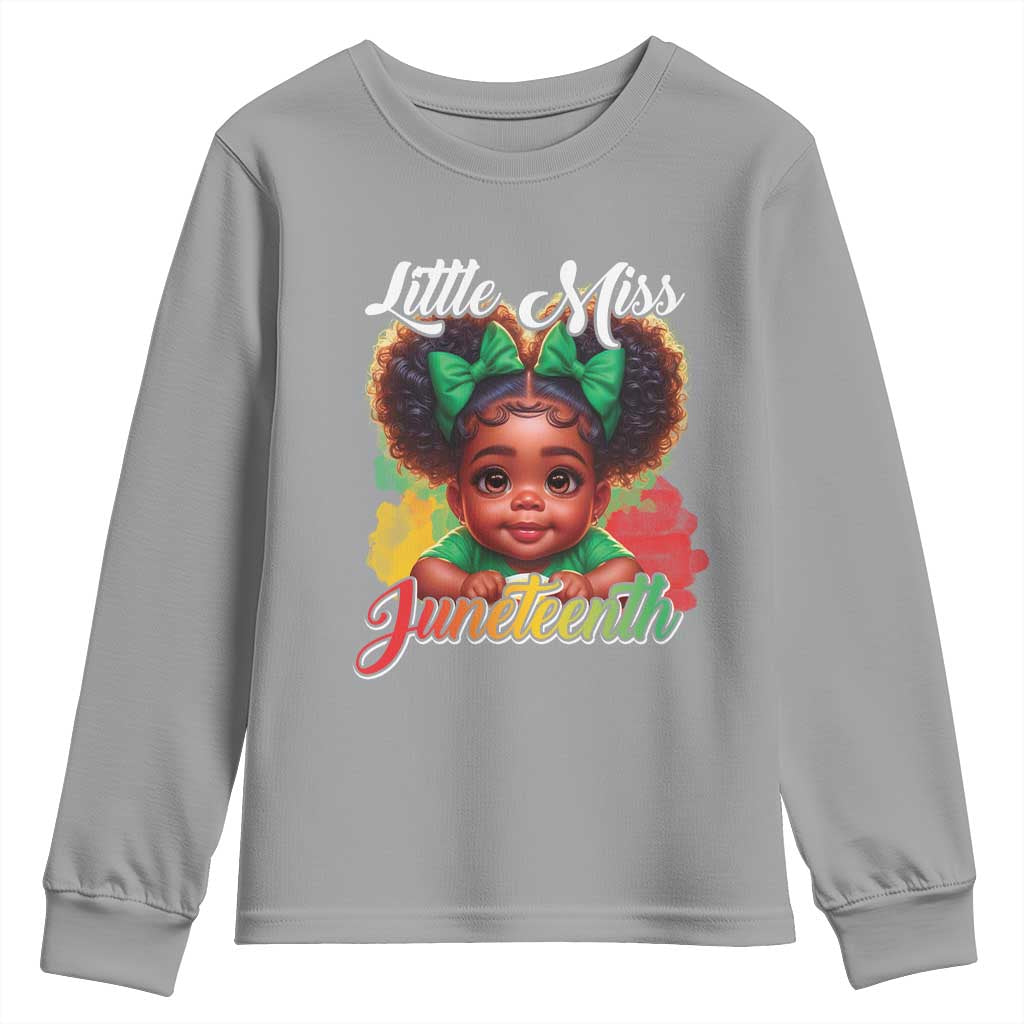 Juneteenth 1865 Youth Sweatshirt Little Miss Cute Melanin Black Girls Kids TS09