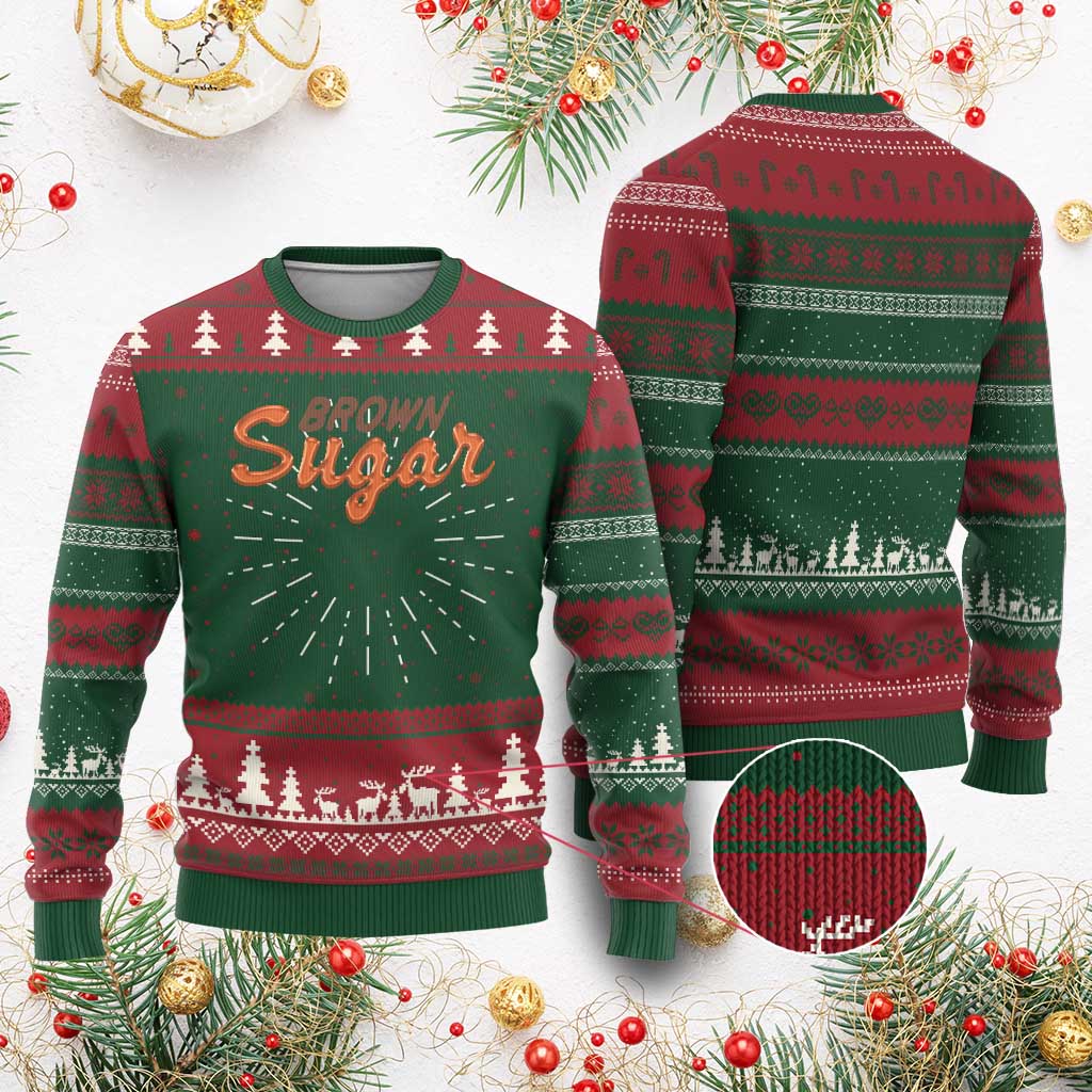 Melanin African Pride Ugly Christmas Sweater Brown Sugar TS09