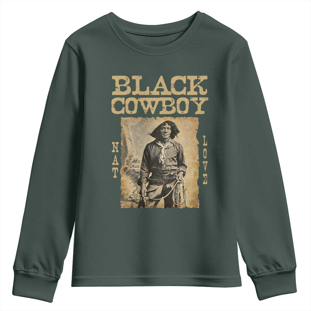 Nat Love Black Cowboy Youth Sweatshirt African American Cowboys Black History TS09