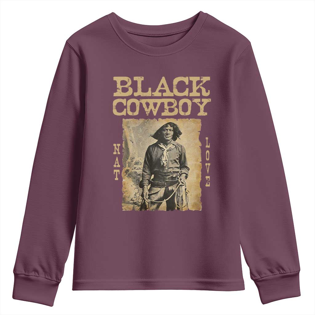 Nat Love Black Cowboy Youth Sweatshirt African American Cowboys Black History TS09